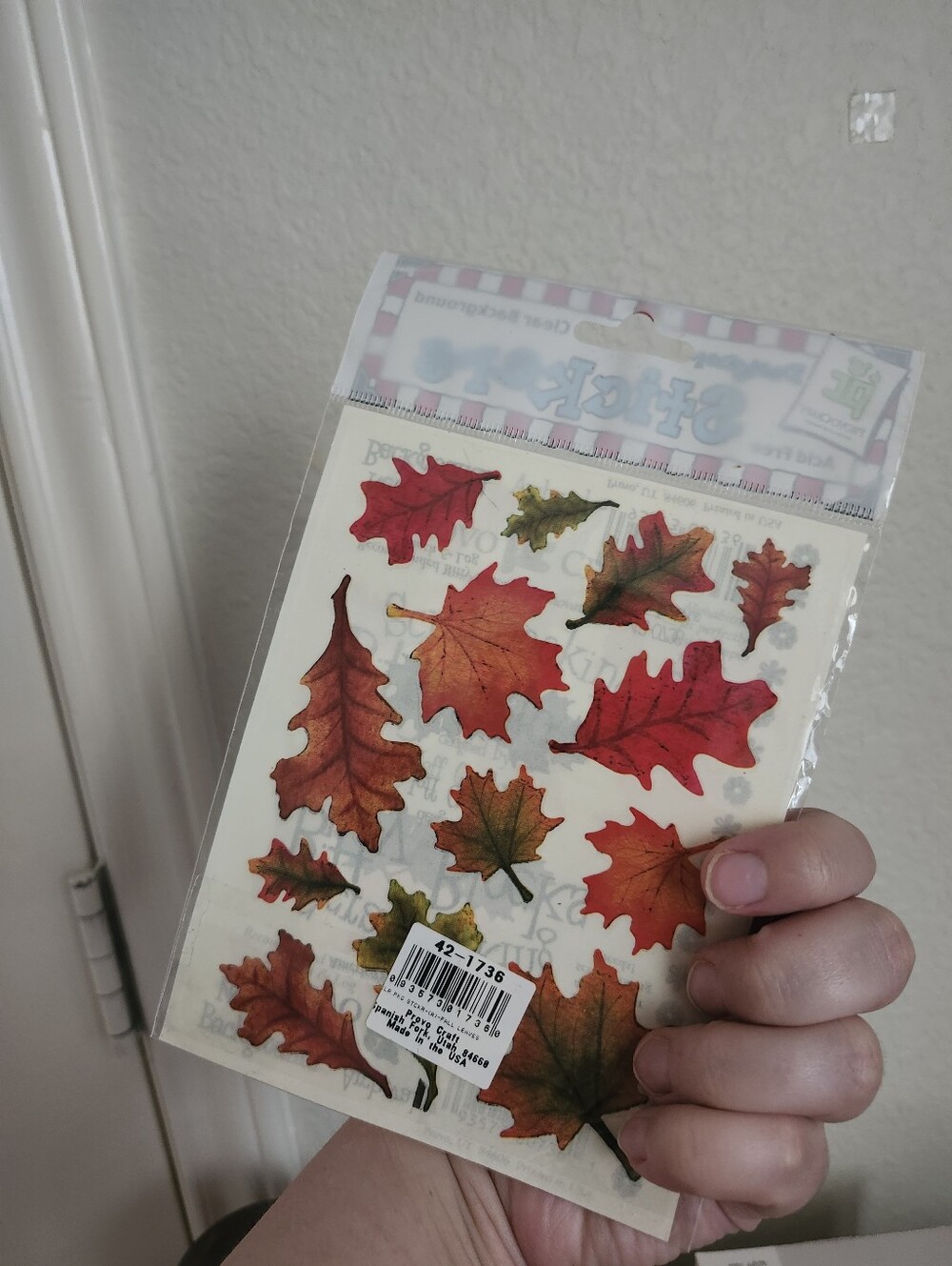 Designer Fall Leaf Stickers - Multicolor - Picture 2 of 2